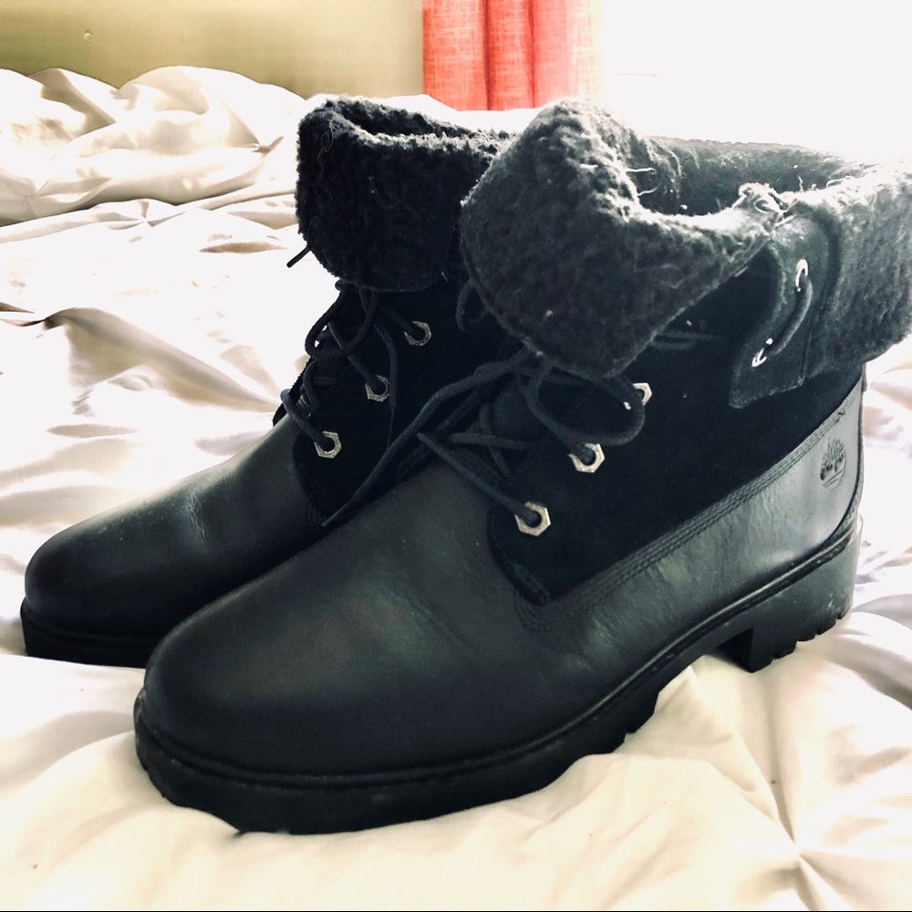 Women’s Black Timberland Boots Size 9.5 Waterproof